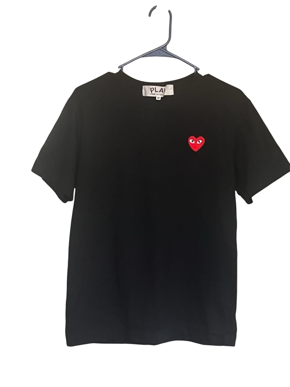Comme des Garcons PLAY Black T- Shirt w/ Heart SZ M Casual Minimalist Streetwear